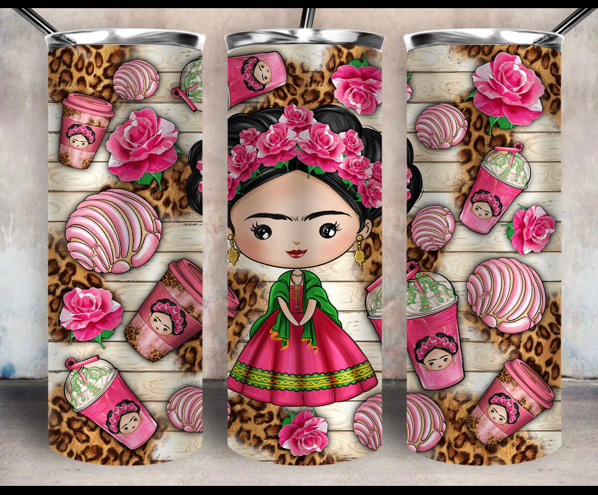 Mexican chick with coffee