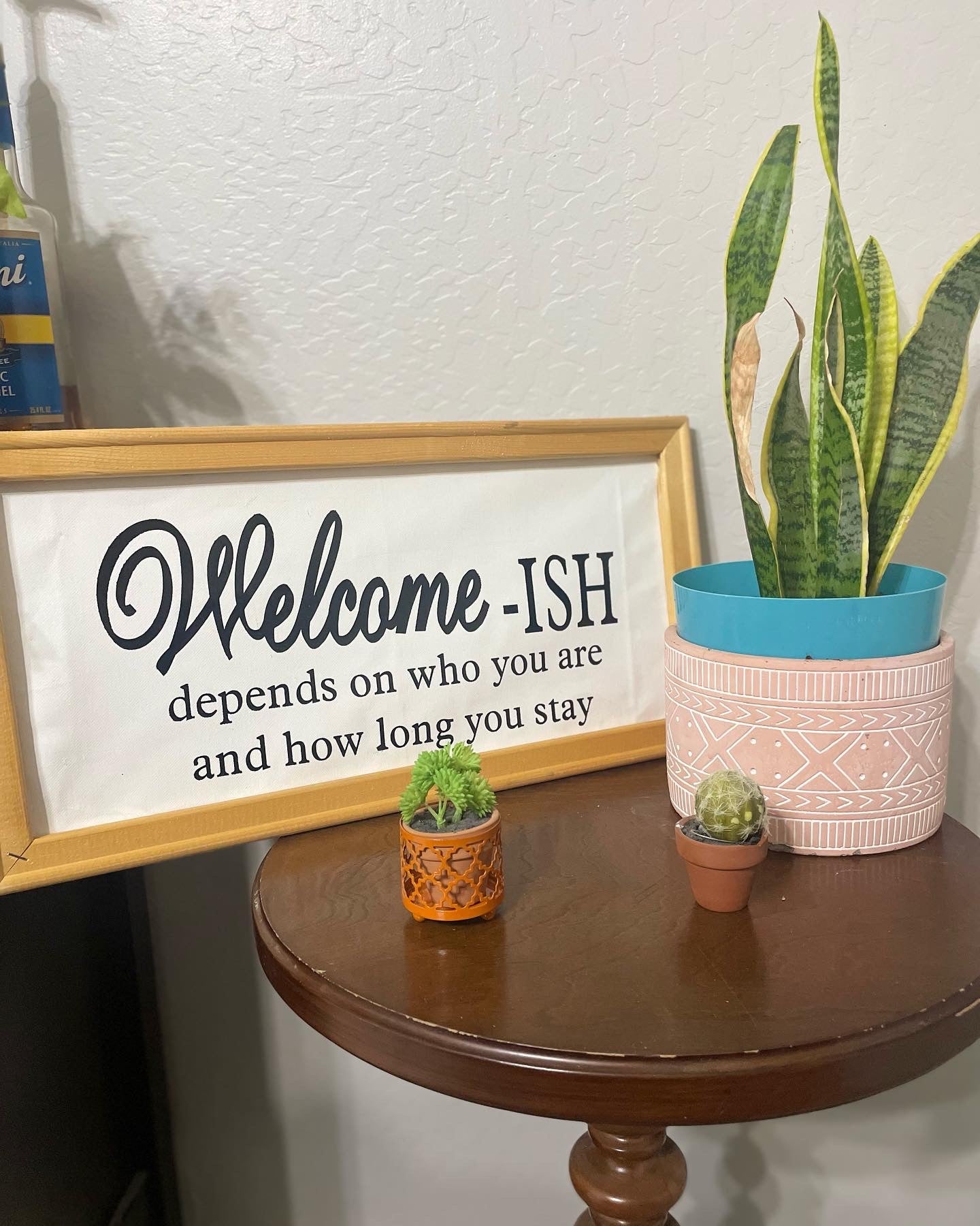 Welcome-ish canvas