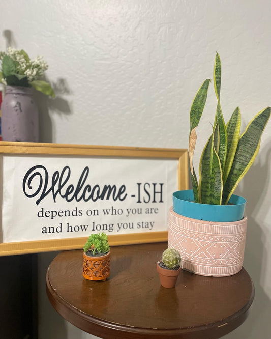 Welcome-ish canvas
