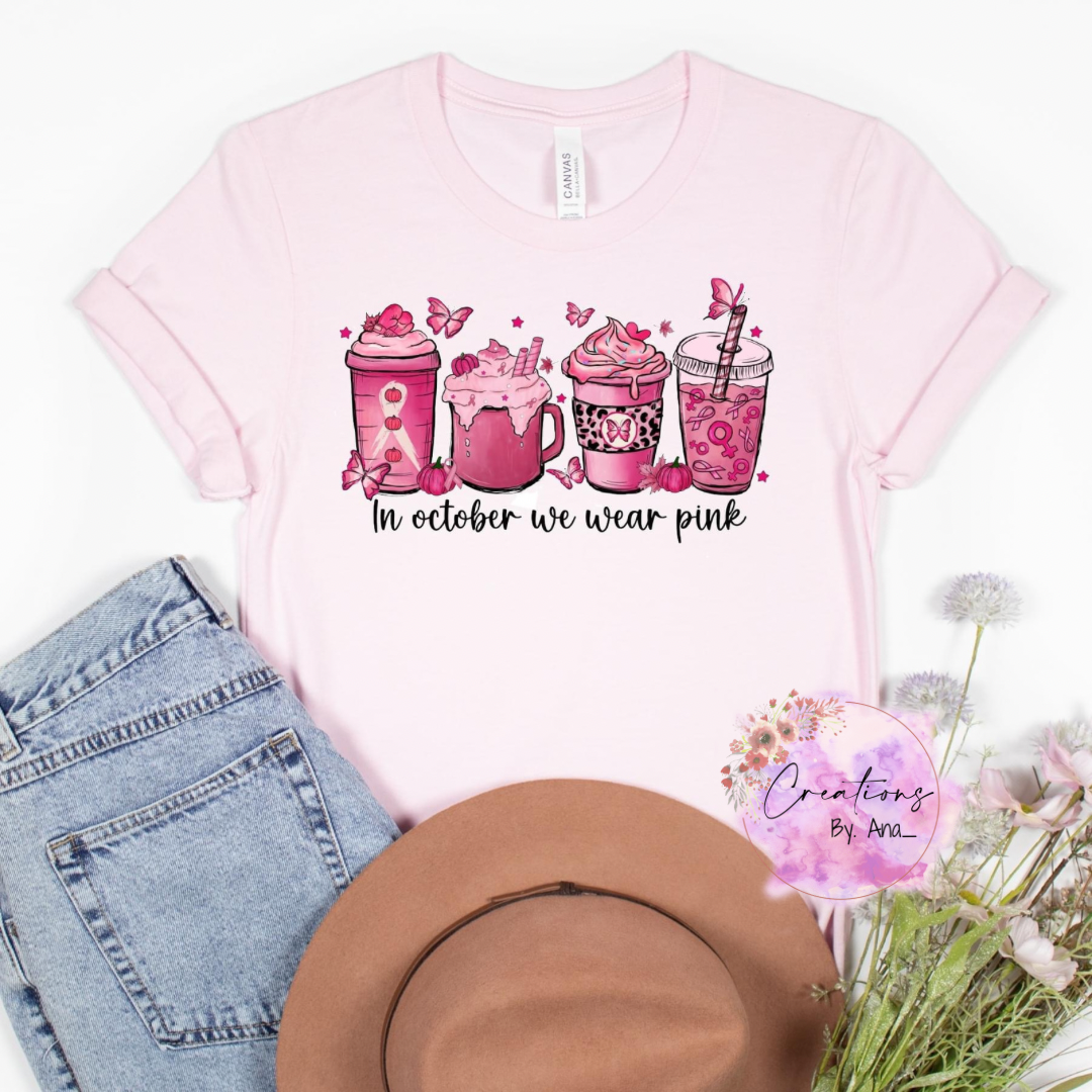 Coffee October pink shirt